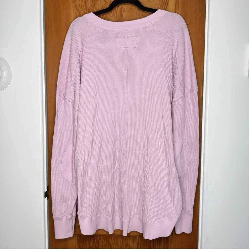 free people we the free waffle knit thermal long sleeve top